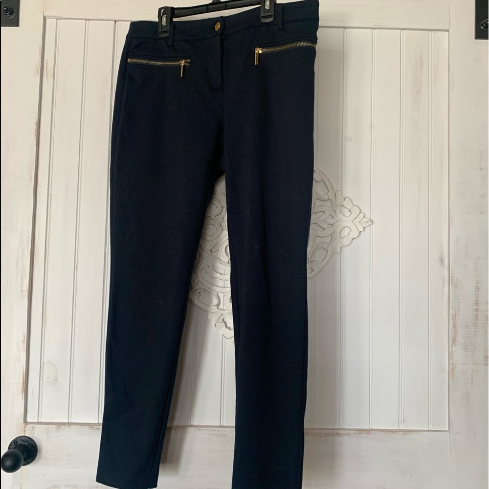 Navy Michael Kors cotton/spandex pants